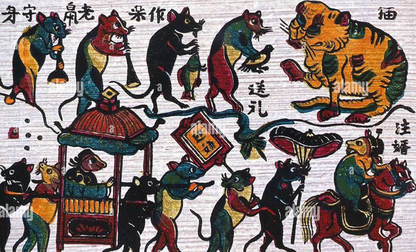 Le-mariage-des-souris-sur-les-estampes-de-Dong-Ho