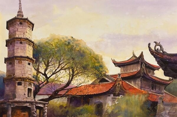 Tableau de la pagode But Thap