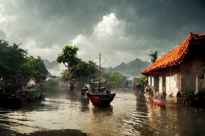 Cửa Vạn, le village flottant de la baie d'Halong, province Quang Ninh