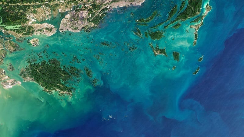 La baie Bai Tu Long vue d'en haut