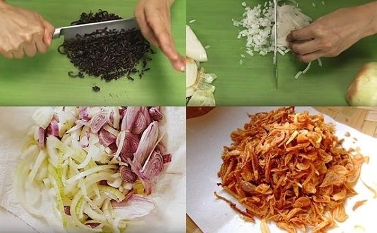 Les ingrédients à préparer