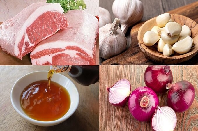 Les ingrédients pour le plat