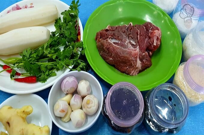 Les ingrédients du plat