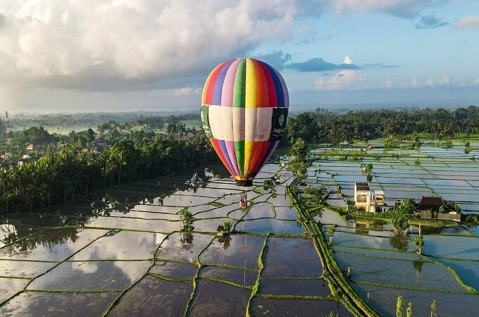 Expérience en montgolfière à l'hôtel Tanah Gajah, Bali