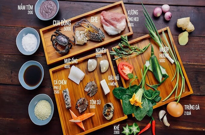 Liste des ingrédients pour la fondue