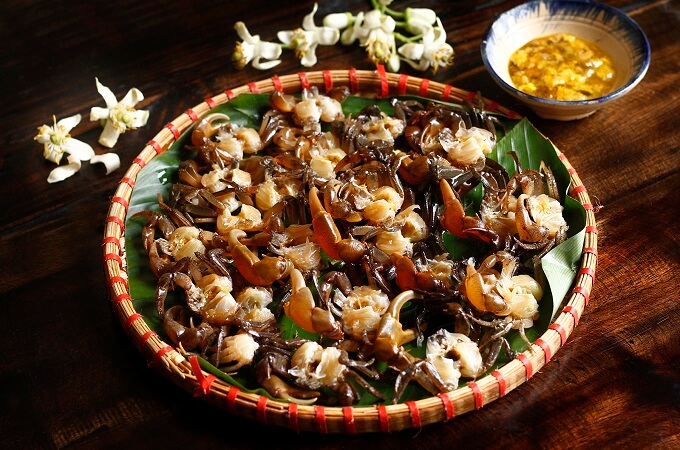 Préparation préliminaire des crabes des champs