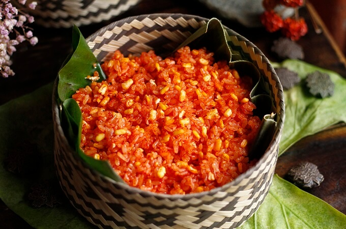 Riz gluant au fruit, xôi Gấc