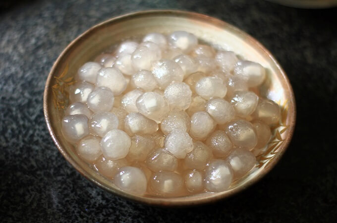 Faire bouillir les perles de tapioca longtemps et toujours douces