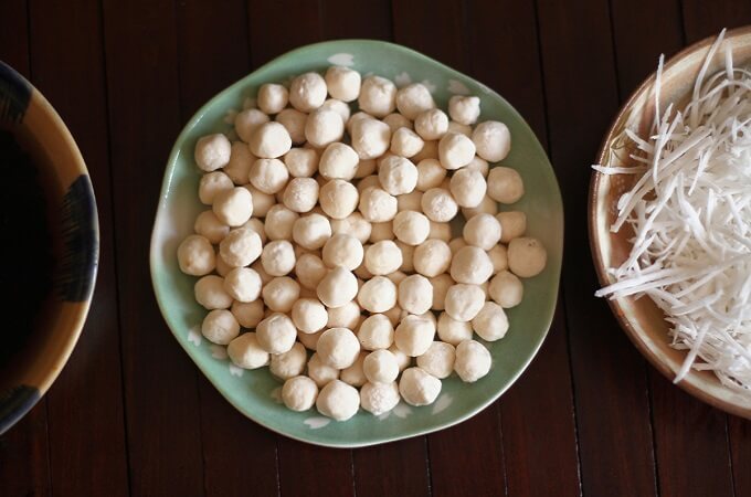 Réaliser des perles (trân châu)