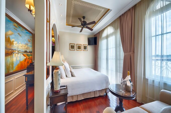 La cabine Prestige Suite du navire Mekong Navigator