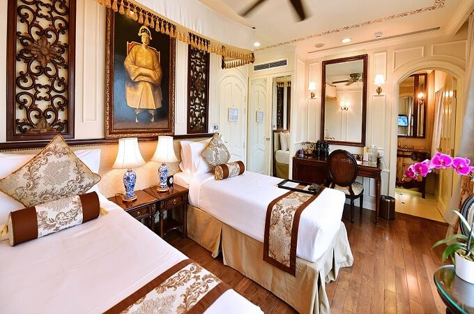 La cabine Saigon Suite du RV Mekong Princess Cruise