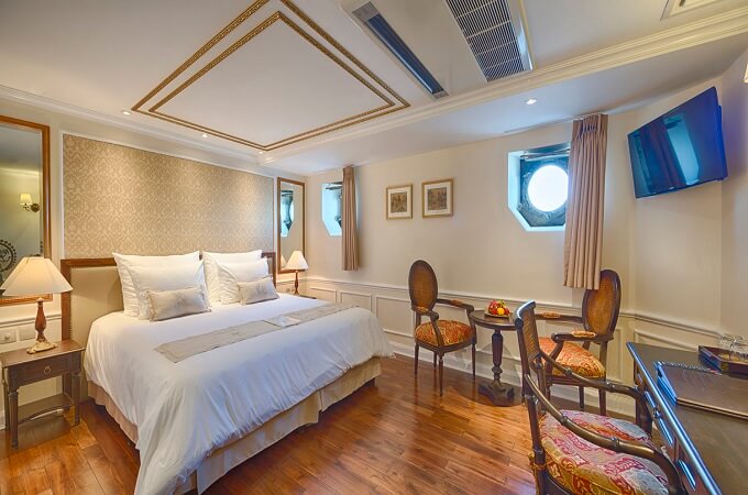 La cabine Superior Suite du navire Mekong Navigator