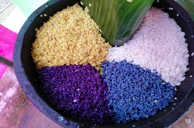 Riz gluant aux cinq couleurs