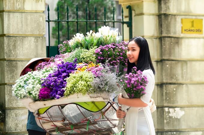 La beauté séduisante des fleurs dans chaque rue de la capitale de Hanoi en novembre