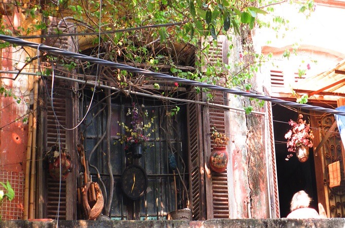 Une maison typique dans le vieux quartier de Hanoi