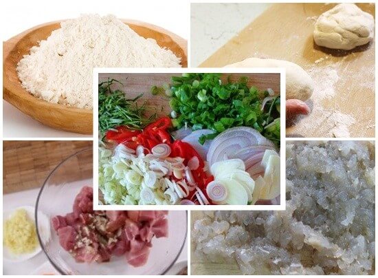 Préparez la farine et préparez la garniture