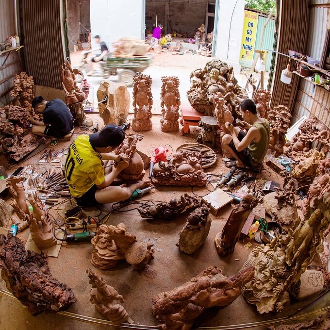 La beauté des œuvres sculptées en bois