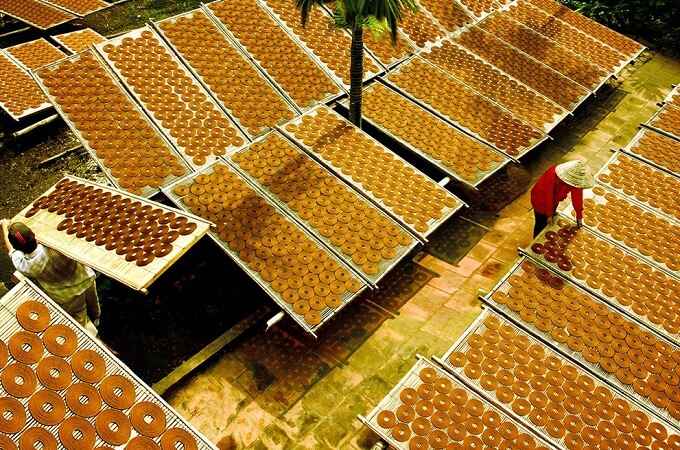 Production des bâtons d'encens circulaires