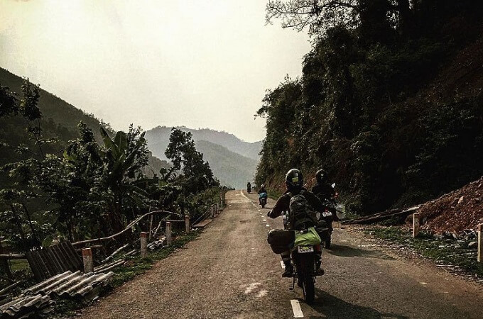 Le trajet en moto pour aller à Sin Suoi Ho est sublime