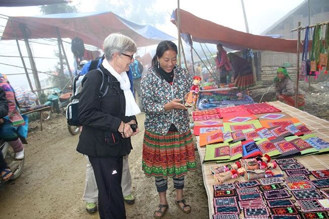Le marché de Ban Phiet est assez modeste et peu fréquenté, Lao Cai