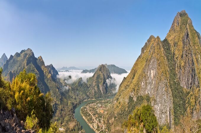 Le panorama de la province Nong Kiao au Laos