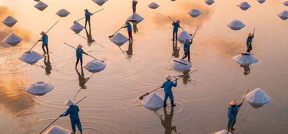marais salants au Vietnam