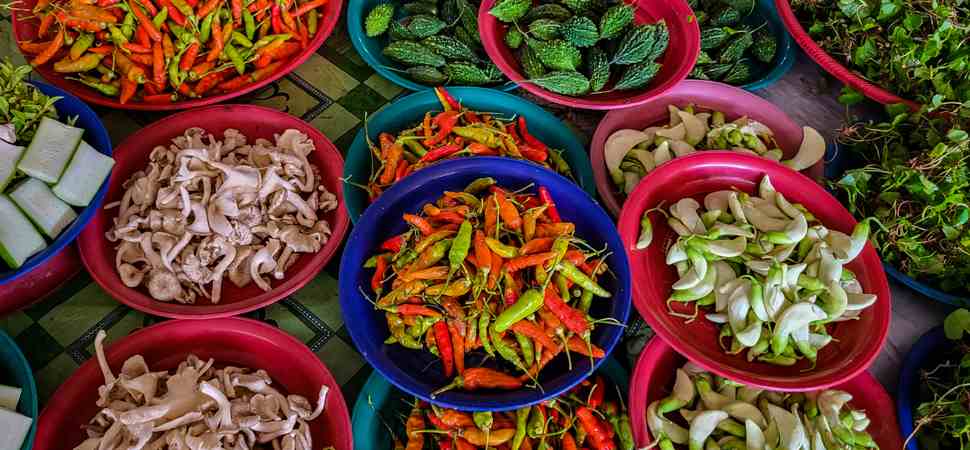 Marché local au Laos 