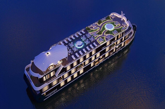 La croisière Sea Coral prise en haut