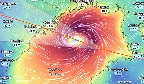 Le super typhon de Yagi