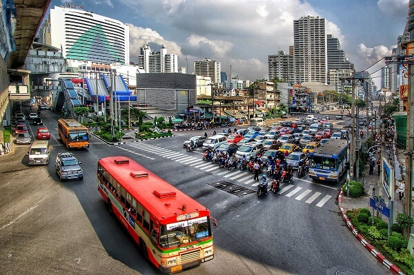 Les embouteillages sont courants à Bangkok