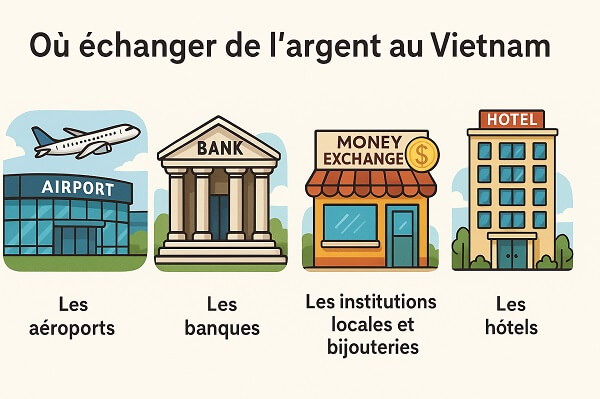 Où échanger de l'argent au Vietnam