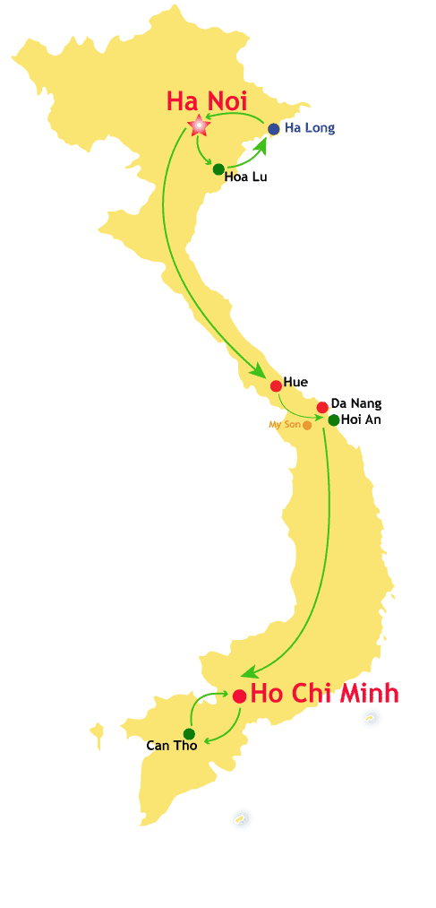 Carte-du-circuit-Vietnam-10-jours
