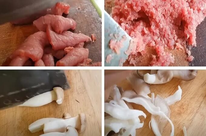 Bœuf haché et champignon