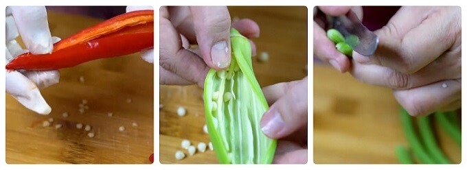 Comment couper piment niébé et gombo