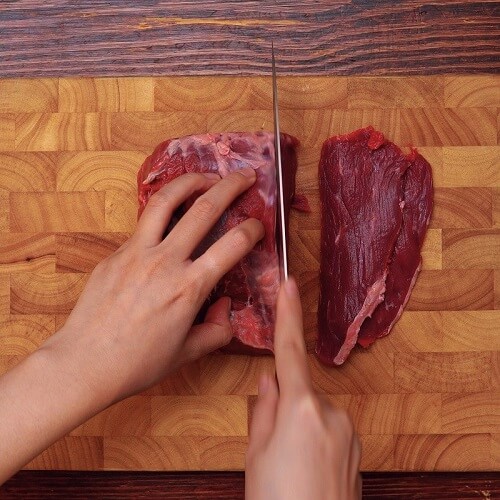 Couper grand morceau comme dans l'image