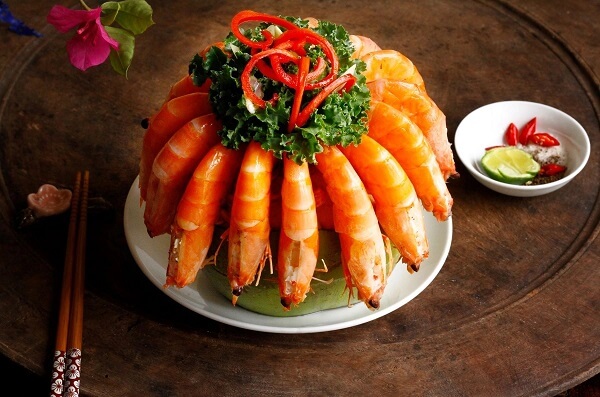 Crevettes cuit vapeur