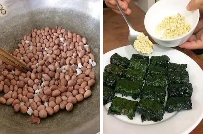 Des cacahuètes concassées