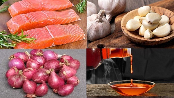 Ingrédients du saumon braisé au poivre