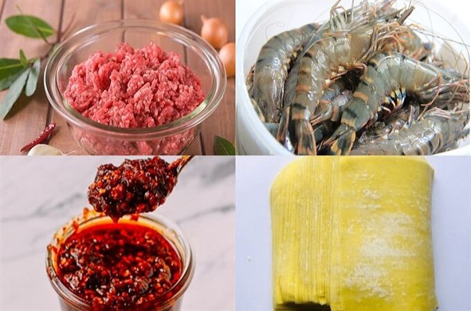 Ingrédients pour faire des wontons