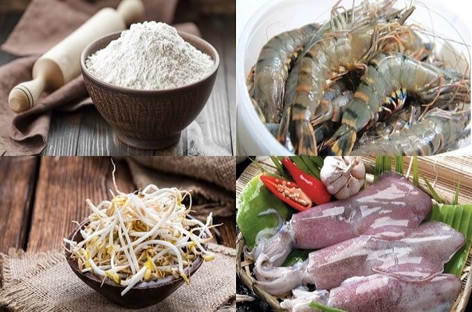 Ingrédients pour le banh xeo