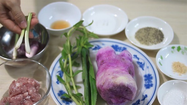 Ingrédients pour soupe d'igname