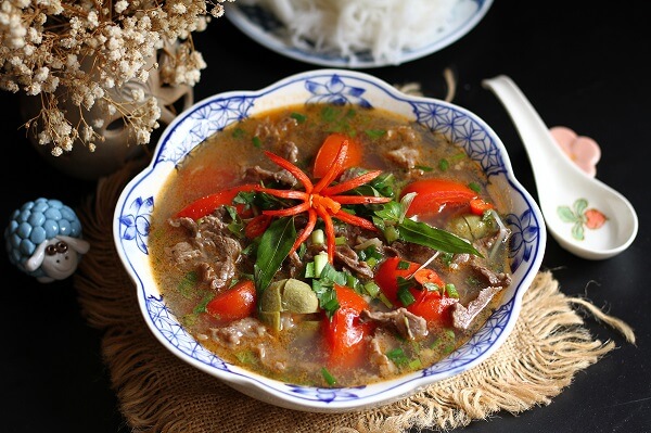 La soupe laksa au boeuf