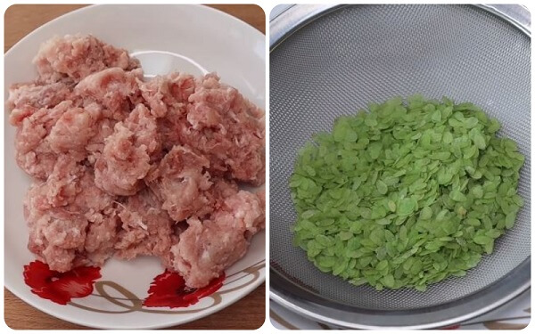 Le porc et jeune riz gluant sont deux principaux ingrédients