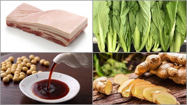 Les ingrédients pour khau nhuc