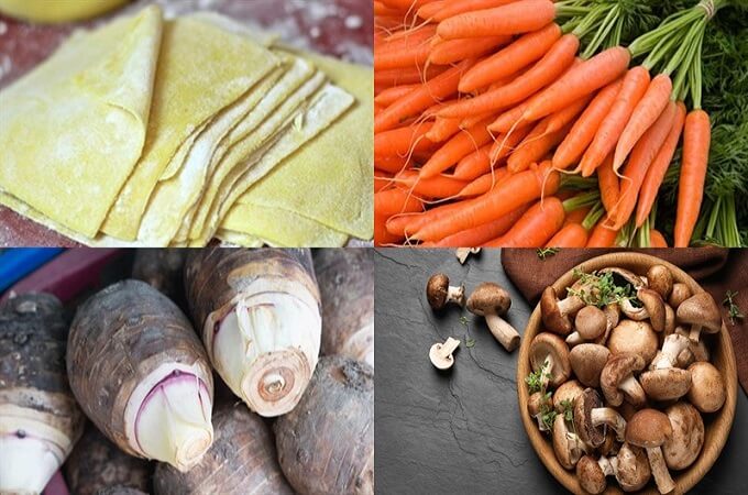 Les ingrédients pour la soupe