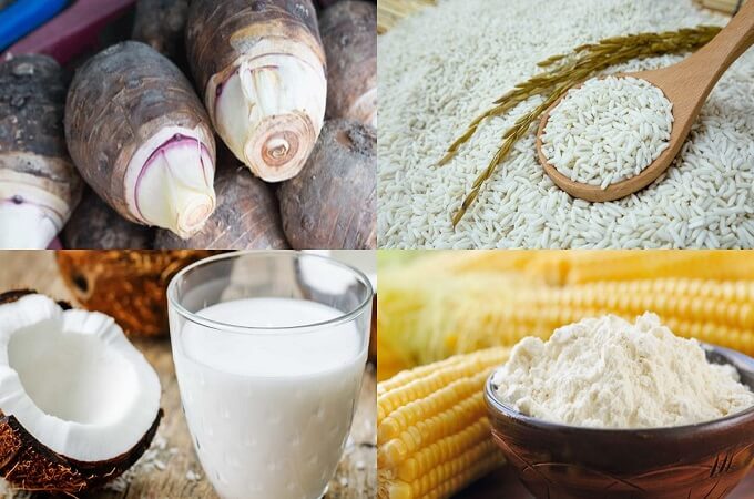 Les ingrédients pour le Chè khoai môn