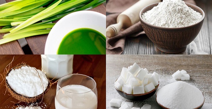 Les ingrédients pour le banh bo nuong