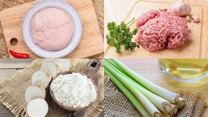 Les ingrédients pour le nem nướng de Nha Trang