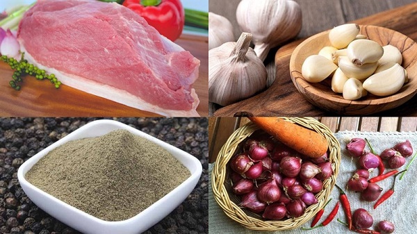 Les ingrédients pour pattes de porc braisées