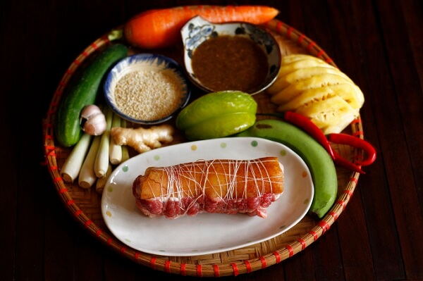 Les ingrédients pour veau cuisson vapeur